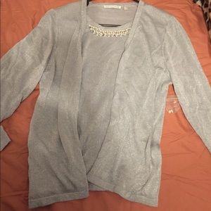 Very elegant grey top.